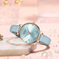 CURREN Watches Women Brand Leather Quartz Wristwatches Luxury Design Clock for Ladies Charm Flowers Dial Montre Femme