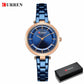 CURREN  Elegant Ladies Wristwatch Stainless Steel Dial Quartz Women's Bracelet Watches Classic Female Clock