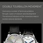 MERKUR genuine Double Tourbillon Manual Mechanical Watch Men's Luxury Formal Business Men's A Certified Millionaire Watch