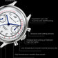 PIERRE PAULIN Enamel Dial Heat Blue Hands Doctor Pulsation Mechanical Chronograph Complicated Men's Luxury Dress Handwind Watch