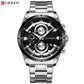 CURREN Watch Quartz Male watches Fashion Chronograph Clock Mens Gift Casual Stainless Steel Wristwatch