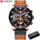 CURREN Watch Chronograph Sport Mens Watches Quartz Clock Leather Male Wristwatch Relogio Masculino Fashion Gift for Men