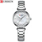 Watches Women CURREN Top Brand Fashion Thin Quartz Wristwatch with Charming Stainless Steel Bracelet