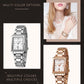 MEGIR Silver Women Watches Top Brand Luxury Waterproof Watch Bracelet Fashion Stainless Steel Bracelet Wristwatch for Women 1079