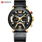 CURREN Casual Sport Watches for Men Top Brand Luxury Military Leather Wrist Watch Man Clock Fashion Chronograph Wristwatch