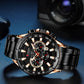 CURREN Luxury Casual Mens Watches Quartz Sports Chronograph Wristwatch Male Stainless Steel Luminous hands Clock