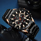 CURREN Luxury Casual Mens Watches Quartz Sports Chronograph Wristwatch Male Stainless Steel Luminous hands Clock