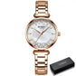 Watches Women CURREN Top Brand Fashion Thin Quartz Wristwatch with Charming Stainless Steel Bracelet