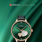 CURREN Watches Women Fashion Leather Quartz Wristwatch Charming Rhinestone Female Clock Zegarki Damskie
