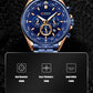 CURREN Luxury Brand Watches for Men Casual Sporty Quartz Wristwatch with 316 Stainless Steel Band Chronograph Clock Male Silver