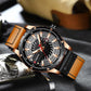 CURREN Watches Top Brand Fashion Leather Wristwatch Casual Quartz Men's Watch New Chic Luminous hands Clock