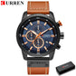 CURREN Luxury Brand Men Military Sport Watches Men's Quartz Clock Leather Strap Waterproof Date Wristwatch Reloj Hombre