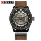 CURREN Men Military Sports Watches Men's Quartz Date Clock Man Casual Leather Wristwatches  Relogio Masculino