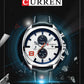 New Men Watches Top Brand Luxury CURREN Military Quartz Watch Men's Sport Wristwatch Relogio Masculino Waterproof