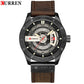 CURREN Men Military Sports Watches Men's Quartz Date Clock Man Casual Leather Wristwatches  Relogio Masculino