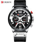 CURREN Mens Watches Top Brand Luxury Leather Sports Watch Men Fashion Chronograph Quartz Man Clock Waterproof Relogio Masculino