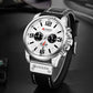 Fashion Classic Black White Chronograph Watch Men CURREN Men's Watches Casual Quartz Wristwatch Male Clock Reloj Hombre