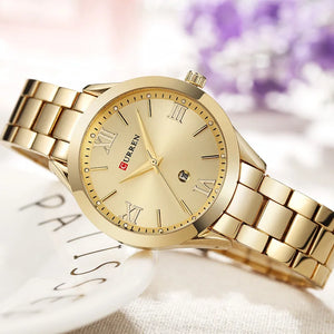 CURREN Watch Women Top Brand Quartz Female Bracelet Watches Stainless Steel Wrist Watch For Ladies Reloj Mujer Gift Rose Gold
