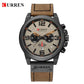 Fashion Classic Black White Chronograph Watch Men CURREN Men's Watches Casual Quartz Wristwatch Male Clock Reloj Hombre