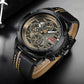 NAVIFORCE Mens Watches Top Brand Luxury Waterproof 24 Hour Date Quartz Watch Man Leather Sport Wrist Watch Men Waterproof Clock