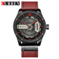 CURREN Men Military Sports Watches Men's Quartz Date Clock Man Casual Leather Wristwatches  Relogio Masculino