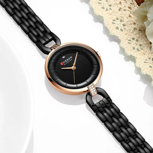 CURREN Quartz Women Luxury Rhinestone Clock Woman Gift Charming Ladies Stainless Steel Bracelet Women Wristwatch Montre femme