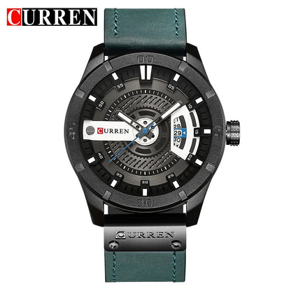 CURREN Top Brand Luxury Fashiong Casual Business Wristwatch Leather Strap Male Clock Military Quartz Men Watches Reloj Hombre