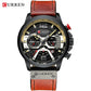CURREN Mens Watches Top Brand Luxury Leather Sports Watch Men Fashion Chronograph Quartz Man Clock Waterproof Relogio Masculino