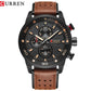 CURREN Casual Wrist Watch Analog Military Sports Men Watch Leather Strap Quartz Male Clock Relogio Masculino Reloj Hombre