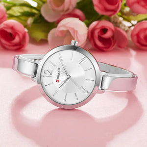 CURREN Fashion Women Dress Wristwatch Ladies Quartz Watch Brand Luxury Women Bracelet Watches Full Steel Female Clock