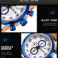 MEGIR Chronograph Sport Watch for Men Leather Strap Quartz Military Wristwatch Waterproof Calendar Clock Relogio Masculino 2082