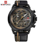 NAVIFORCE Mens Watches Top Brand Luxury Waterproof 24 Hour Date Quartz Watch Man Leather Sport Wrist Watch Men Waterproof Clock