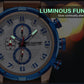 MEGIR Chronograph Sport Watch for Men Leather Strap Quartz Military Wristwatch Waterproof Calendar Clock Relogio Masculino 2082