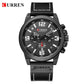 Fashion Classic Black White Chronograph Watch Men CURREN Men's Watches Casual Quartz Wristwatch Male Clock Reloj Hombre