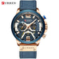 CURREN Mens Watches Top Brand Luxury Leather Sports Watch Men Fashion Chronograph Quartz Man Clock Waterproof Relogio Masculino