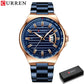 CURREN New Men Business Watch Full Steel Quartz Top Brand Luxury Sports Waterproof Casual Male Wristwatch Relogio Masculino