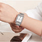 MEGIR Silver Women Watches Top Brand Luxury Waterproof Watch Bracelet Fashion Stainless Steel Bracelet Wristwatch for Women 1079