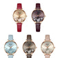 CURREN Watches Women Brand Leather Quartz Wristwatches Luxury Design Clock for Ladies Charm Flowers Dial Montre Femme
