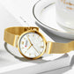Golden Wristwatch Mesh Ladies Watches Luxury Brand CURREN Elegant Simple Quartz Watch Women's Bracelet Clock Female Reloj mujer