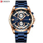 CURREN Watch Quartz Male watches Fashion Chronograph Clock Mens Gift Casual Stainless Steel Wristwatch