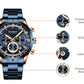 CURREN New Fashion Watches with Stainless Steel Top Brand Luxury Sports Chronograph Quartz Watch Men Relogio Masculino