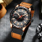 CURREN Watches Top Brand Fashion Leather Wristwatch Casual Quartz Men's Watch New Chic Luminous hands Clock