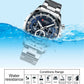 CURREN Top Brand Military Quartz Watches Silver Blue Mens Stainless Steel Chronograph Wristwatch for Male Casual Sporty Clocks