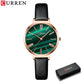 CURREN Fashion Women's Watches Leather Strap Quartz Wristwatch Classic Simple Thin Watch