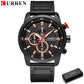 CURREN Luxury Brand Men Military Sport Watches Men's Quartz Clock Leather Strap Waterproof Date Wristwatch Reloj Hombre