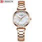 Watches Women CURREN Top Brand Fashion Thin Quartz Wristwatch with Charming Stainless Steel Bracelet