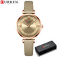 CURREN New Watches for Women Simple Quartz Ladies Wristwatches with Leather Strap Elegance Wrist Charm Timeless