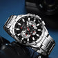 CURREN Luxury Casual Mens Watches Quartz Sports Chronograph Wristwatch Male Stainless Steel Luminous hands Clock