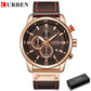 CURREN Luxury Brand Men Military Sport Watches Men's Quartz Clock Leather Strap Waterproof Date Wristwatch Reloj Hombre