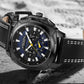 MEGIR Watches for Men Fashion Military Sport Watch Waterproof Date Quartz Casual Wristwatch with Chronograph Leather Strap 2128